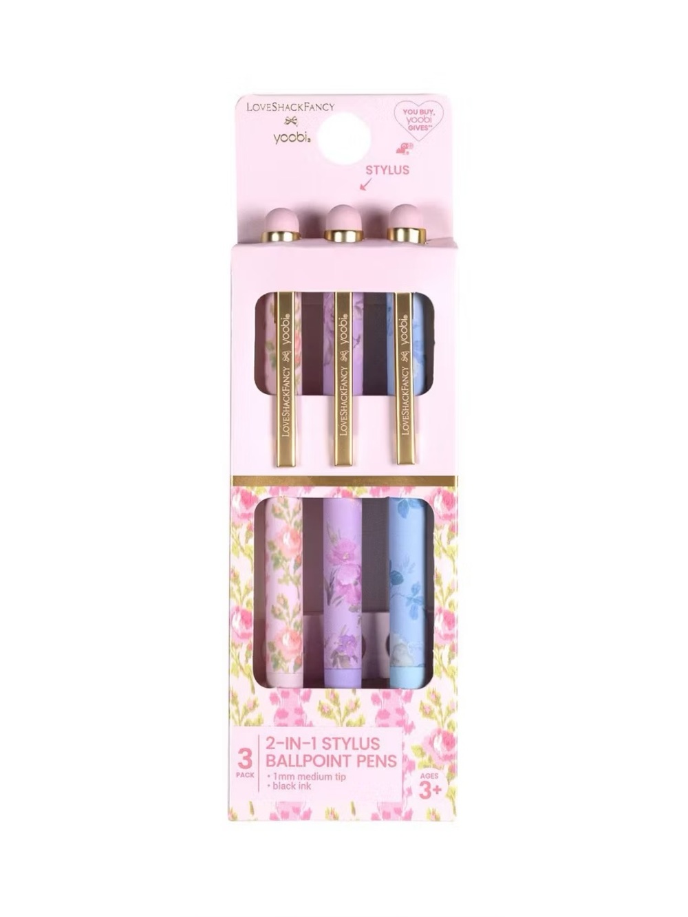 🩷💙💜🎯 LoveShackFancy x Target - Yoobi 3pk Stylus Ballpoint Pens